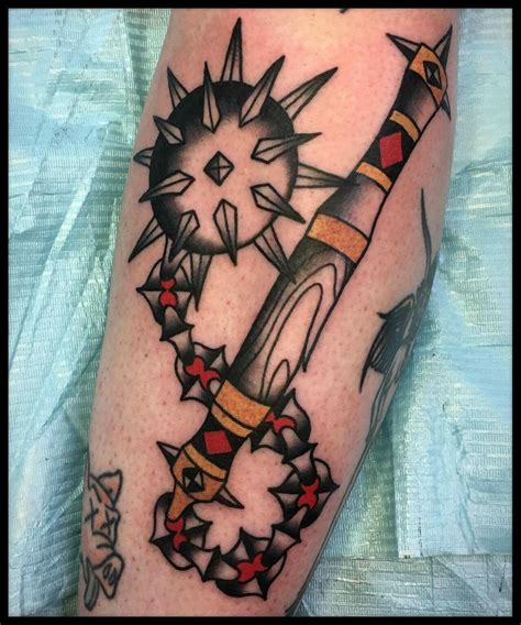 Flail weapon tattoo meaning
